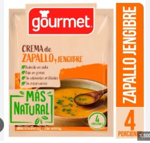 crema de zapallo y jengibre